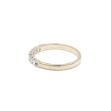 0.21 Carat Round Brilliant G SI1 Diamond 14 Karat White Gold Band Ring