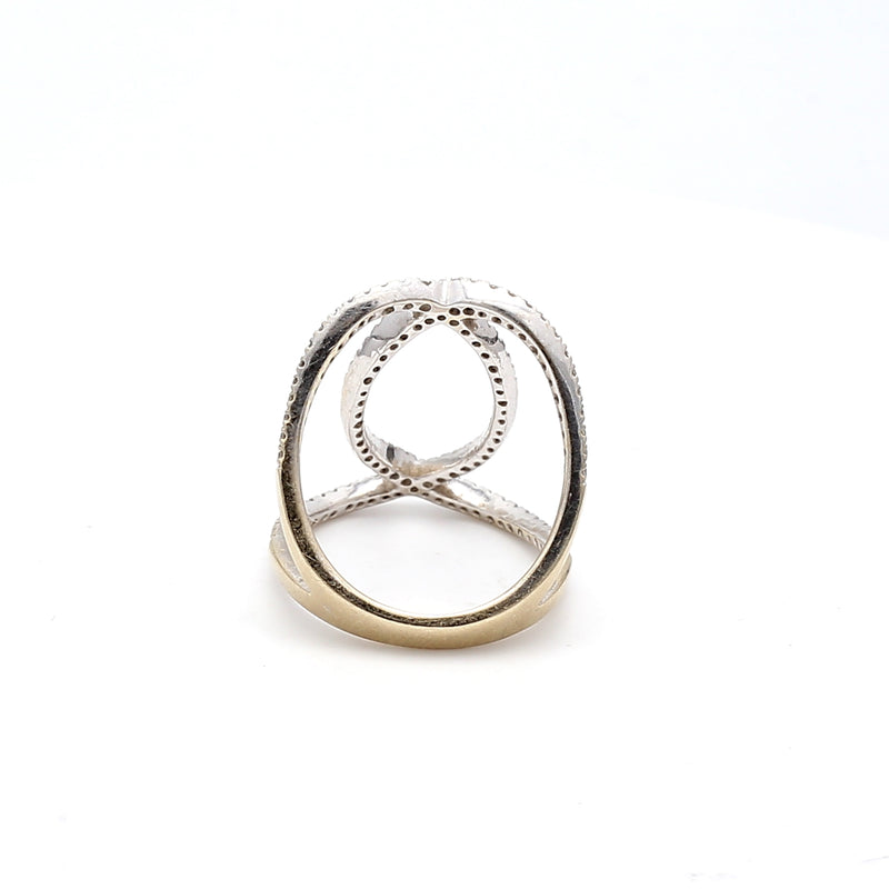0.60 Carat Round Brilliant G SI1 Diamond 18 Karat White Gold Fashion Ring