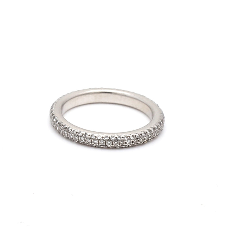 0.30 Carat Round Brilliant I I1 Diamond Platinum Band Ring