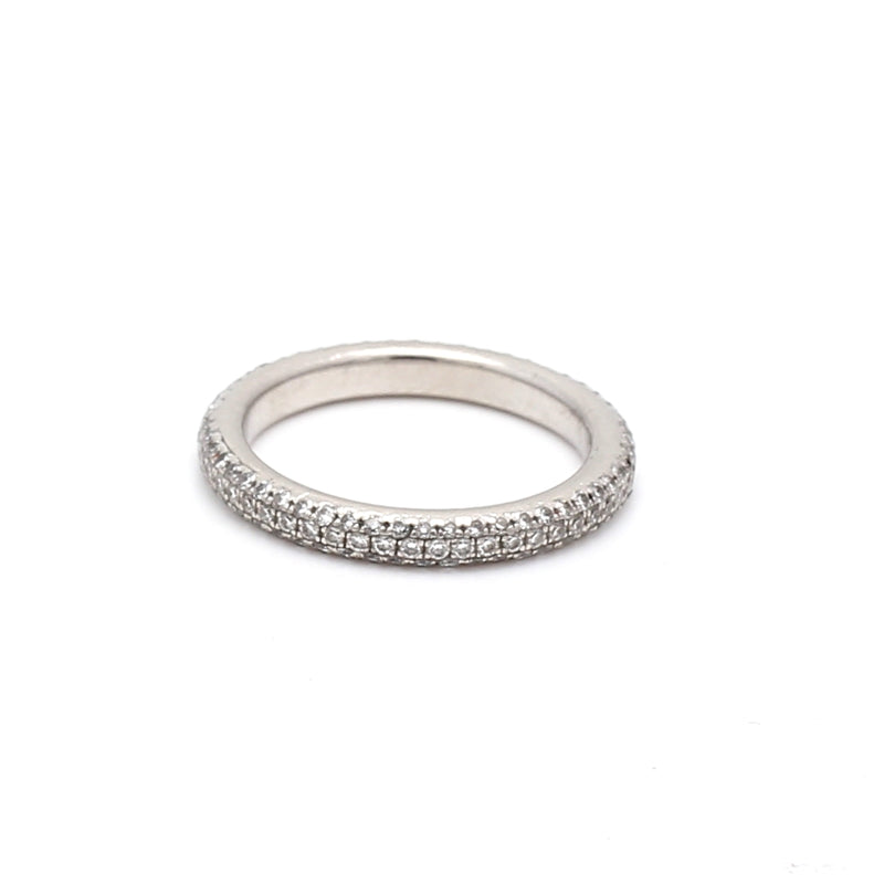 0.30 Carat Round Brilliant I I1 Diamond Platinum Band Ring