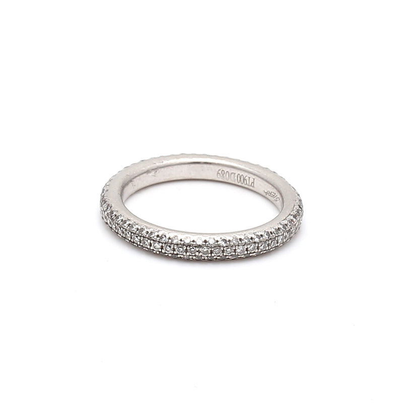 0.30 Carat Round Brilliant I I1 Diamond Platinum Band Ring