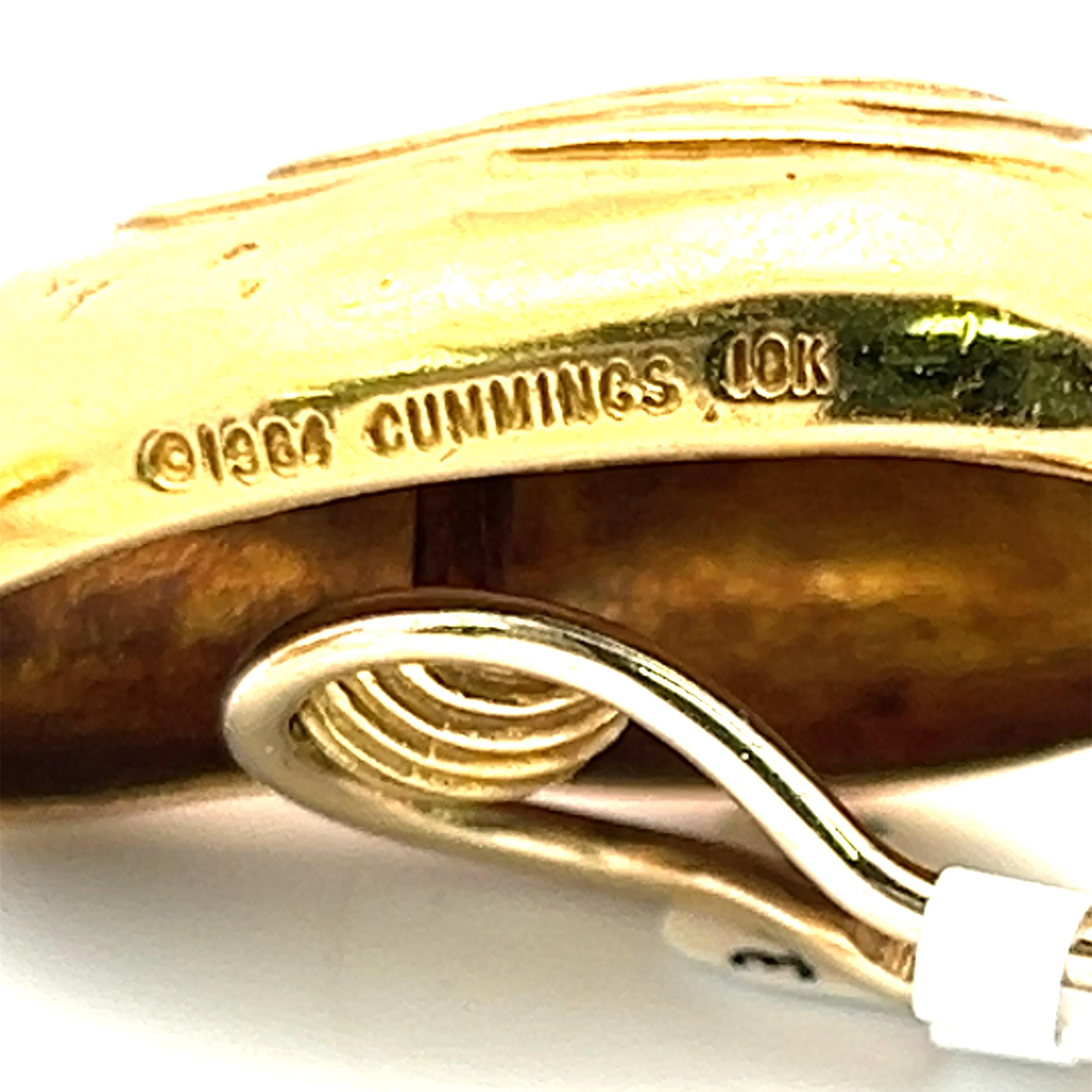 Tiffany & Co. 18K Yellow Gold Sculpted Textured Clip on Earrings