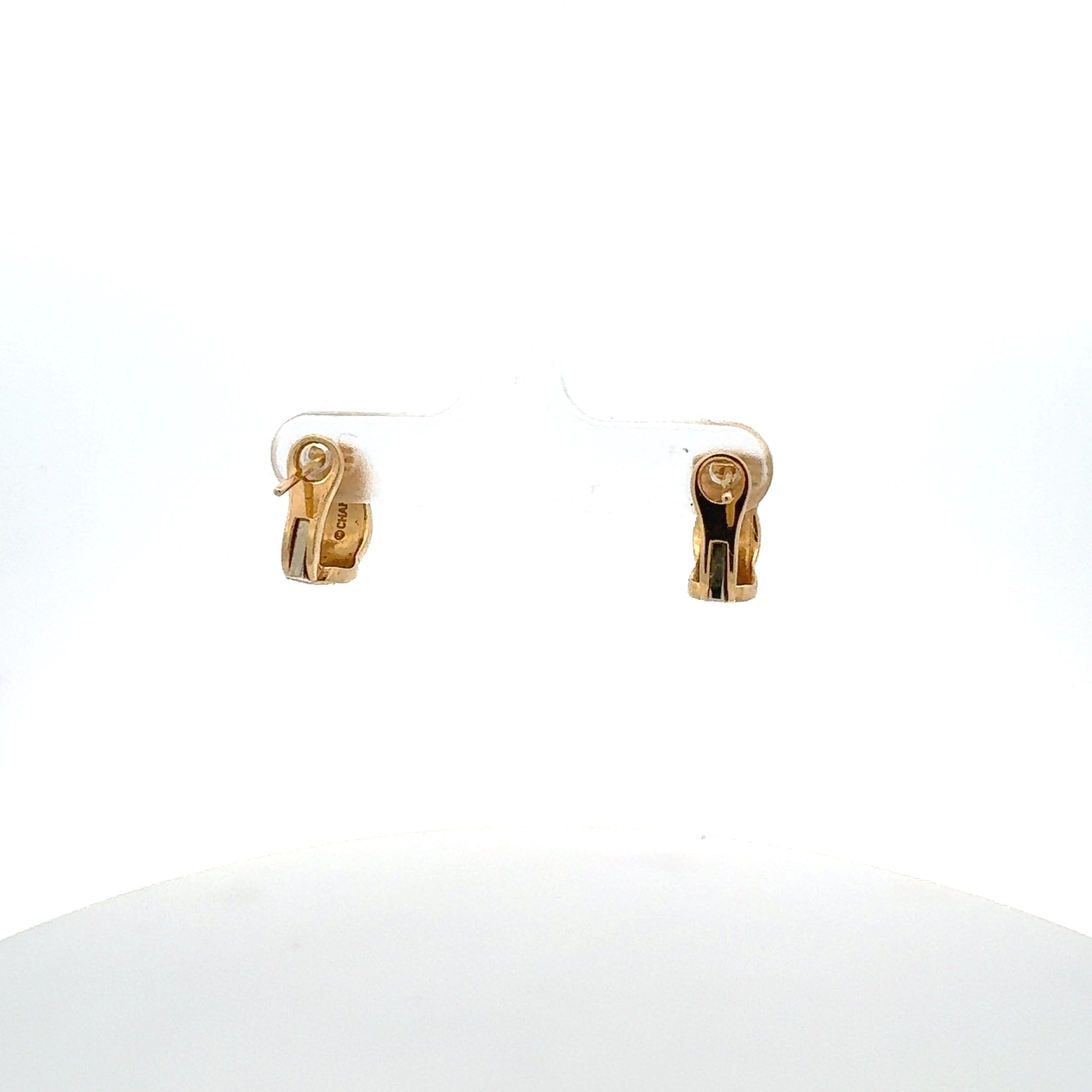 Chanel Vintage 5.60 Grams 18 Karat Yellow Gold Hoop Earrings