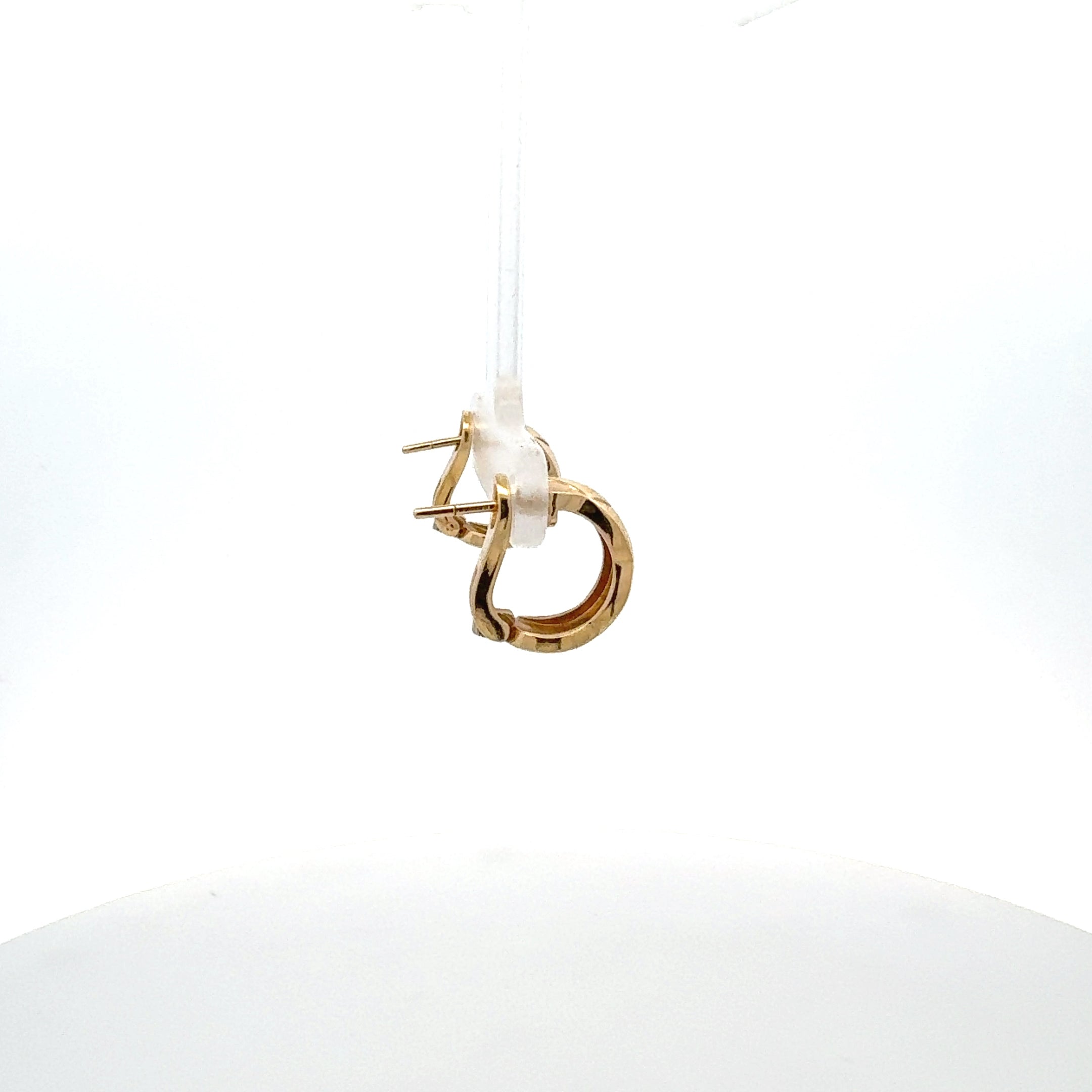 Chanel Vintage 5.60 Grams 18 Karat Yellow Gold Hoop Earrings