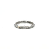 Carat Round Brilliant I I1 Diamond 14 Karat White Gold Band Ring