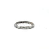 Carat Round Brilliant I I1 Diamond 14 Karat White Gold Band Ring