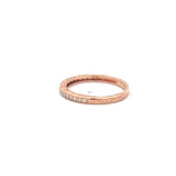 0.10 Carat Round Brilliant G VS2 Diamond 14 Karat Rose Gold Band Ring