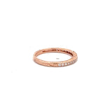 0.10 Carat Round Brilliant G VS2 Diamond 14 Karat Rose Gold Band Ring