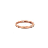 0.10 Carat Round Brilliant G VS2 Diamond 14 Karat Rose Gold Band Ring