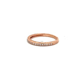 0.10 Carat Round Brilliant G VS2 Diamond 14 Karat Rose Gold Band Ring