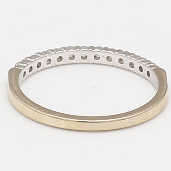0.26 Carat Round Brilliant J SI1 Diamond 14 Karat White Gold Band Ring