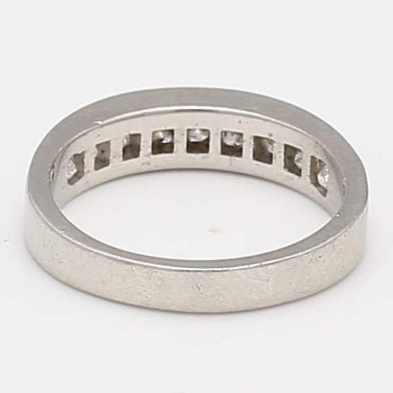 1.00 Carat Princess Cut G VS1 Diamond Platinum Band Ring