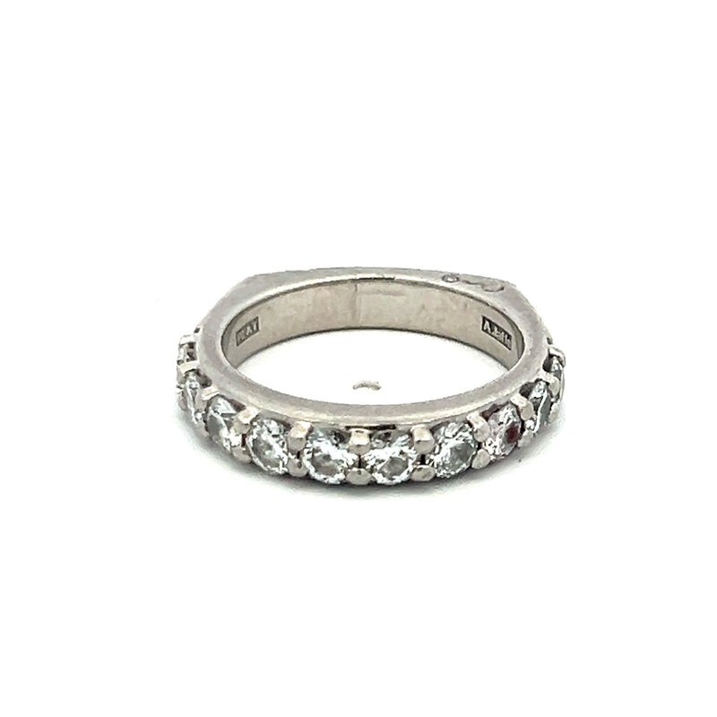 1.00 Carat Round Brilliant I VS1 Diamond Platinum Band Ring