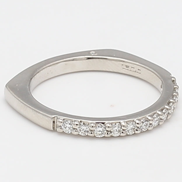 0.36 Carat Round Brilliant G SI1 Diamond Platinum Band Ring