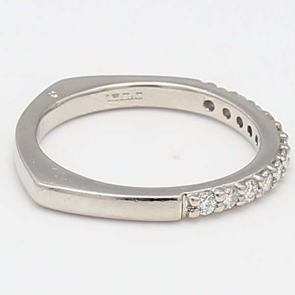 0.36 Carat Round Brilliant G SI1 Diamond Platinum Band Ring