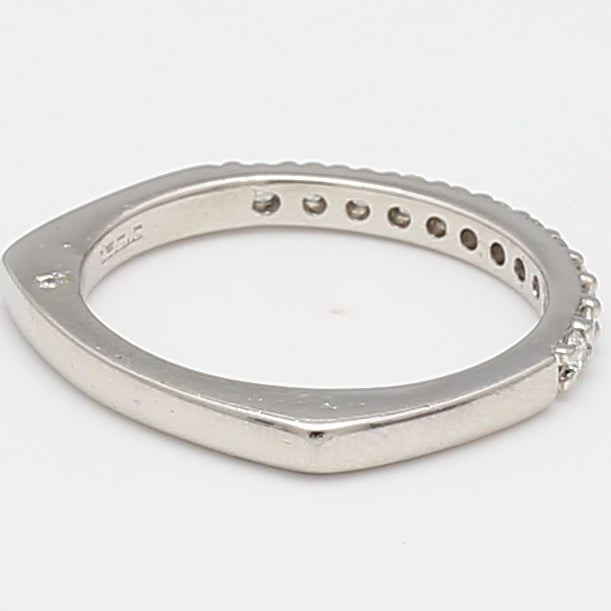 0.36 Carat Round Brilliant G SI1 Diamond Platinum Band Ring