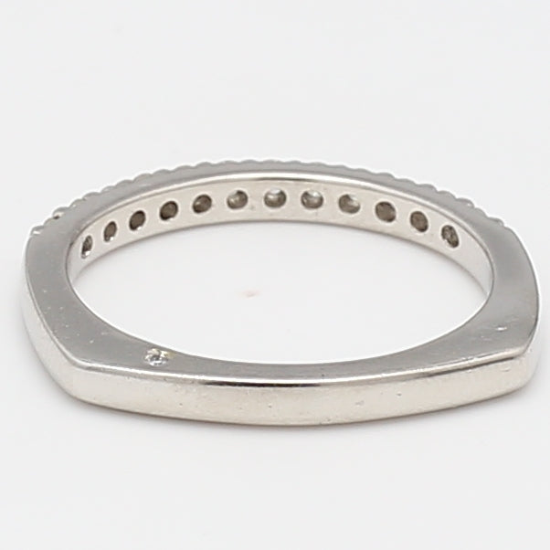 0.36 Carat Round Brilliant G SI1 Diamond Platinum Band Ring