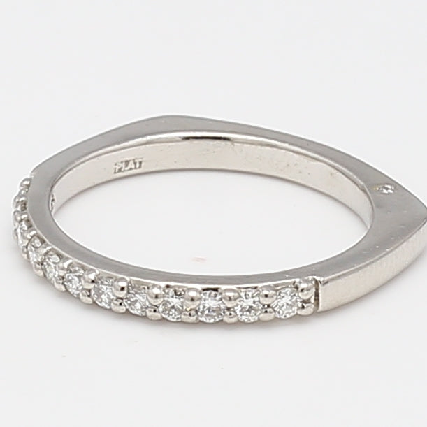 0.36 Carat Round Brilliant G SI1 Diamond Platinum Band Ring
