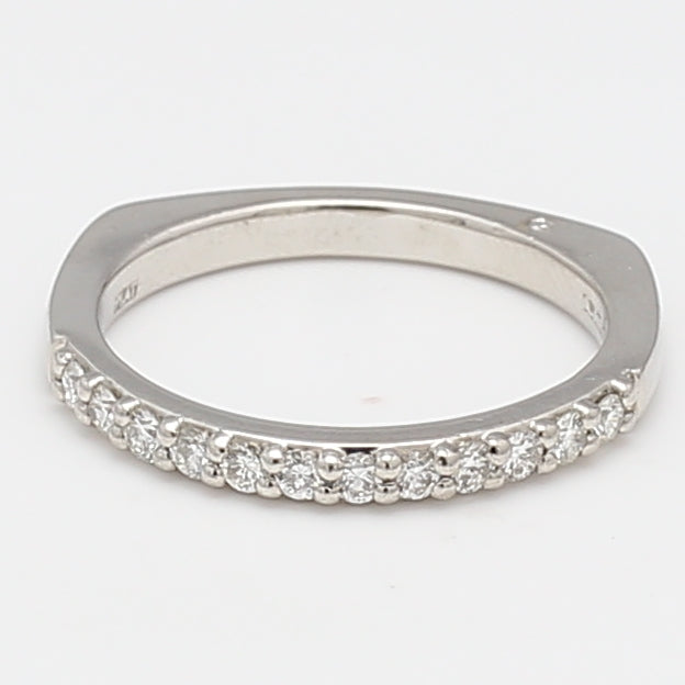 0.36 Carat Round Brilliant G SI1 Diamond Platinum Band Ring