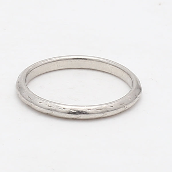 Vintage 3.10 Grams Size 5 Platinum Band Ring