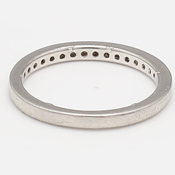 0.24 Carat Round Brilliant G VS2 Diamond Platinum Band Ring