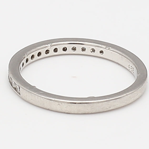 0.24 Carat Round Brilliant G VS2 Diamond Platinum Band Ring