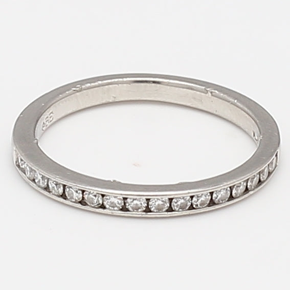 0.24 Carat Round Brilliant G VS2 Diamond Platinum Band Ring