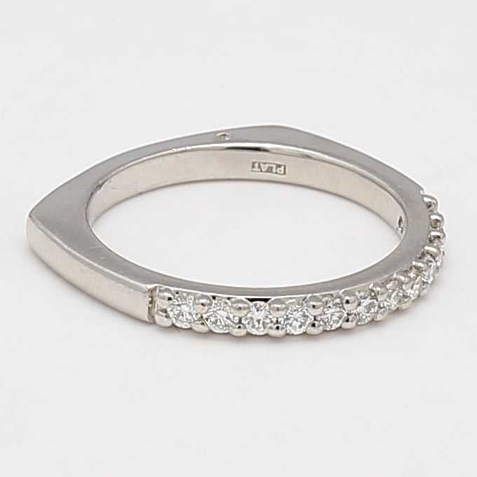 0.26 Carat Round Brilliant G SI1 Diamond Platinum Band Ring