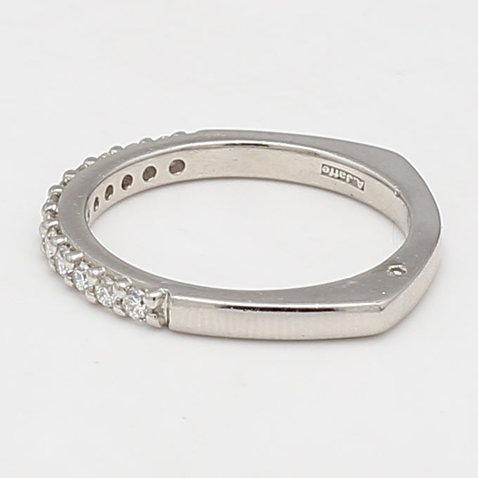 0.26 Carat Round Brilliant G SI1 Diamond Platinum Band Ring