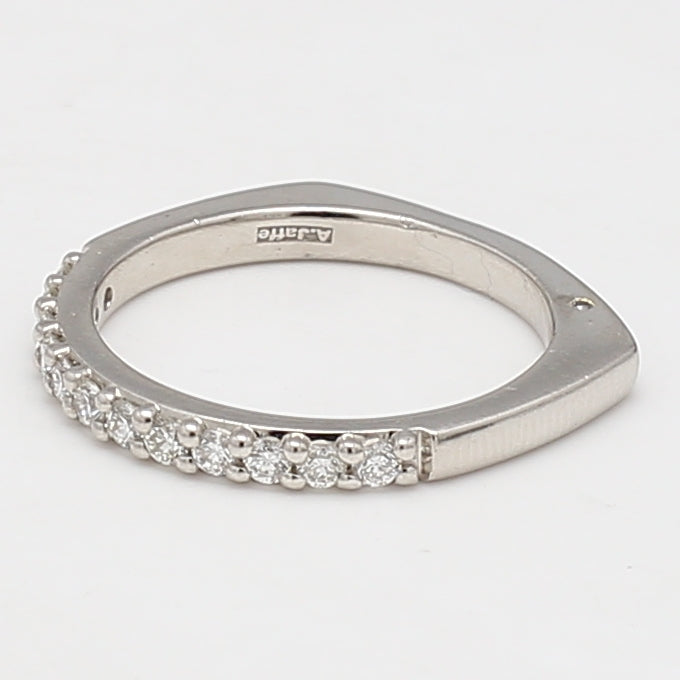 0.26 Carat Round Brilliant G SI1 Diamond Platinum Band Ring