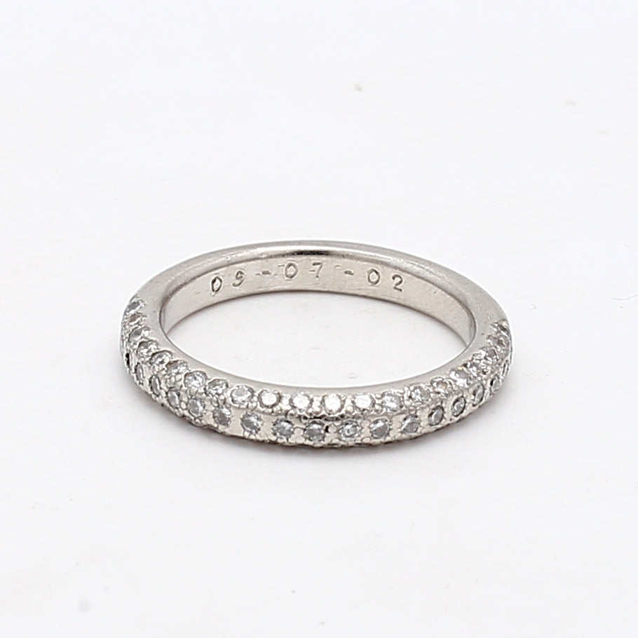 0.30 Carat Round Brilliant G SI1 Diamond Platinum Band Ring