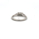 Tiffany & Co 0.52 Carat Round Brilliant and Pear Shape Diamond Platinum Engagement Ring