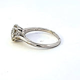 1.37 Carat Old European Cut L-VS1 Diamond Platinum Engagement Ring