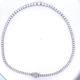 Vintage 48.20 Grams 8.15 Carat I-SI2 Round Brilliant Diamond Platinum Riviera Necklace