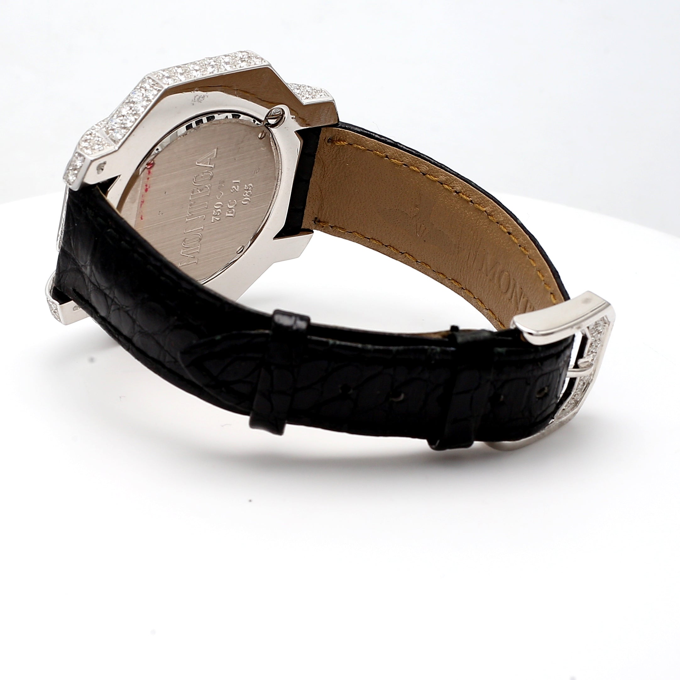 14.00 Carat H SI1 Diamond 18 Karat White Gold Wrist Watch