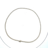 2.76 Carat Round Brilliant H VS2 Diamond 14 Karat White Gold Riviera Necklace
