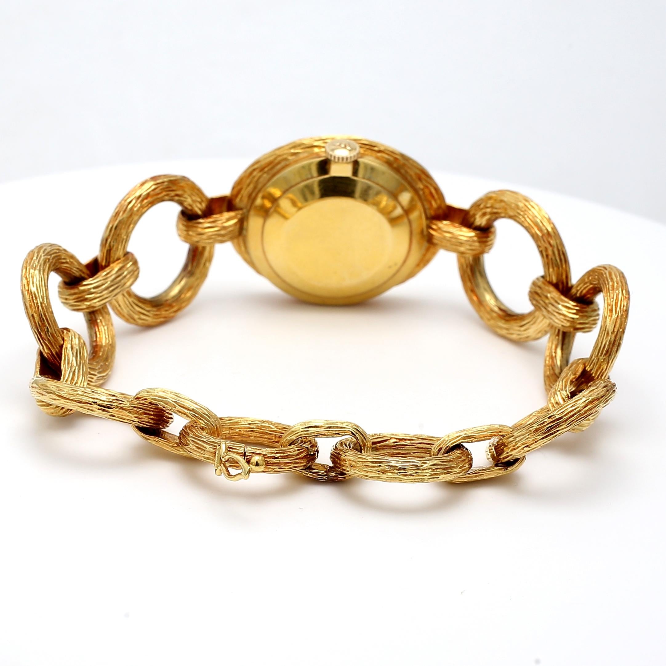 Bueche Girod Vintage 18K Yellow Gold Watch Bracelet 74.3 Grams