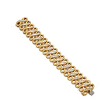4.50 Carat Tapered Baguette Shape I VS1 Diamond 18 Karat Yellow Gold Link Bracelet