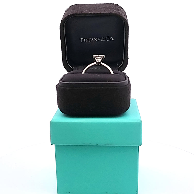 Tiffany & Co 1.50 Carat Princess Cut F VS1 Diamond Platinum Engagement Ring