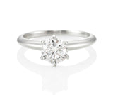 Tiffany & Co 1.30 Carat Round Brilliant G VVS2 Diamond Platinum Engagement Ring