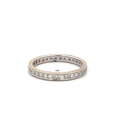 0.32 Carat Round Brilliant I SI1 Diamond 18 Karat White Gold Eternity Band Ring