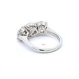 Graff 3.54 Carat Round Brilliant Diamond Platinum Three-Stone Ring