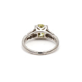 1.42 Carat Old European Cut W I1 Diamond Platinum Wedding Ring