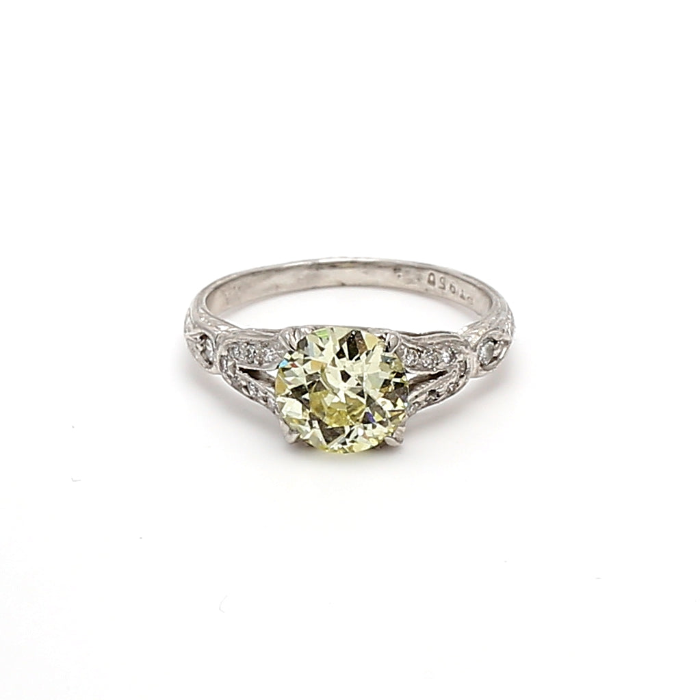 Art Deco 1.26 Carat Old European Cut Diamond W-I1 with GIA Certificate