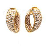 6.20 Carat Round Brilliant D VVS1 Diamond 18 Karat Yellow Gold Clip On Earrings