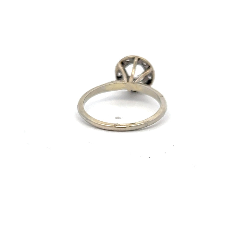 0.25 Carat Old European Cut I SI2 Diamond 14 Karat White Gold Semi Mount Ring