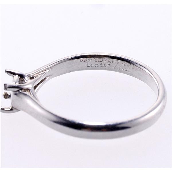 Tiffany & Co Vintage 3.20 Grams Size 4.5 Platinum Semi Mount Ring