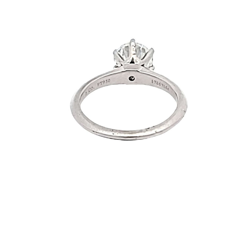 Tiffany and Co 1.27 Carat Round Brilliant G-VVS1 Diamond Platinum Engagement Ring