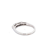 0.30 Carat Baguette and Round Brilliant Shape G-VS2 Diamond Platinum Band Ring