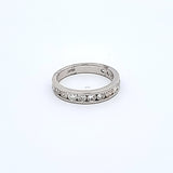 0.80 Carat Round Brilliant F VS1 Diamond Platinum Band Ring
